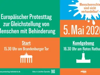 Am 5. Mai: Europäischer Protesttag zur Gleichbstellung von Menschen mit Behinderungen 2026